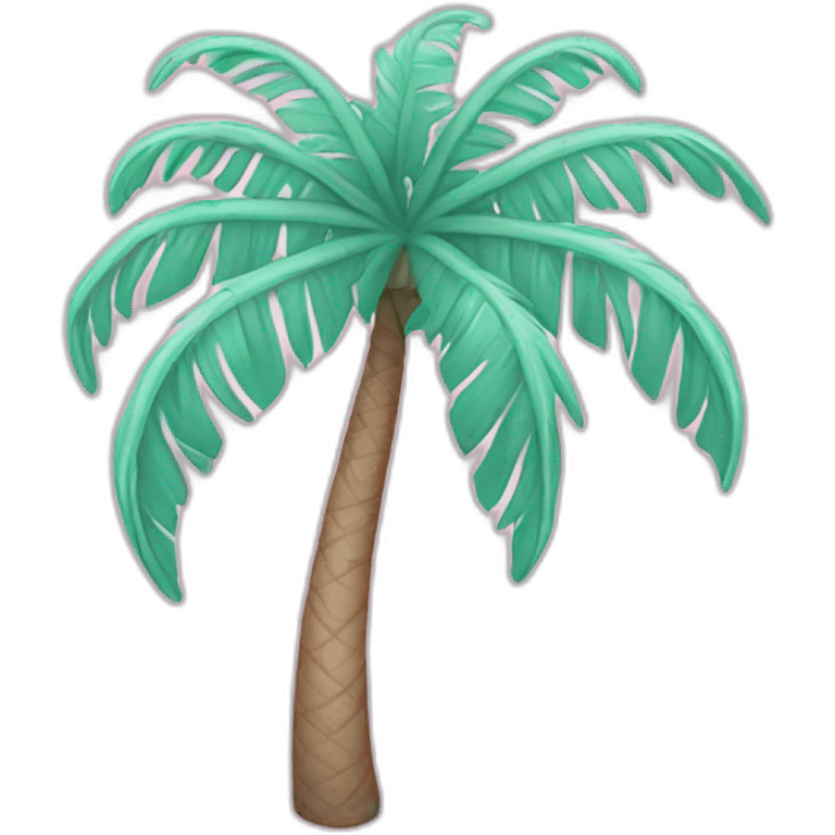 Pastel pink palm tree emoji