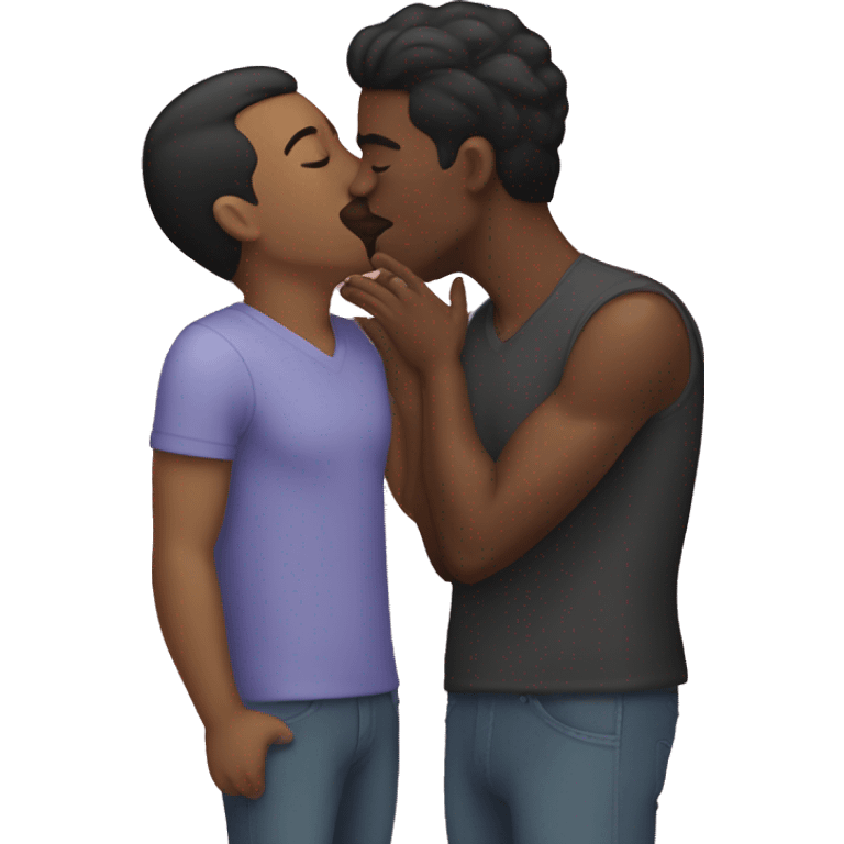 gay guys kissing emoji