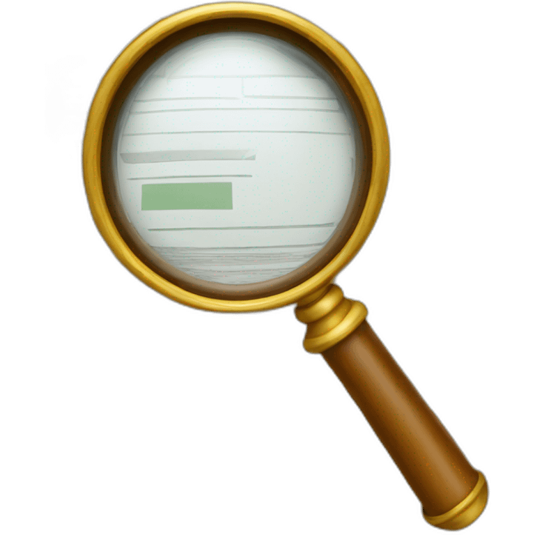 magnifying glass over documents emoji