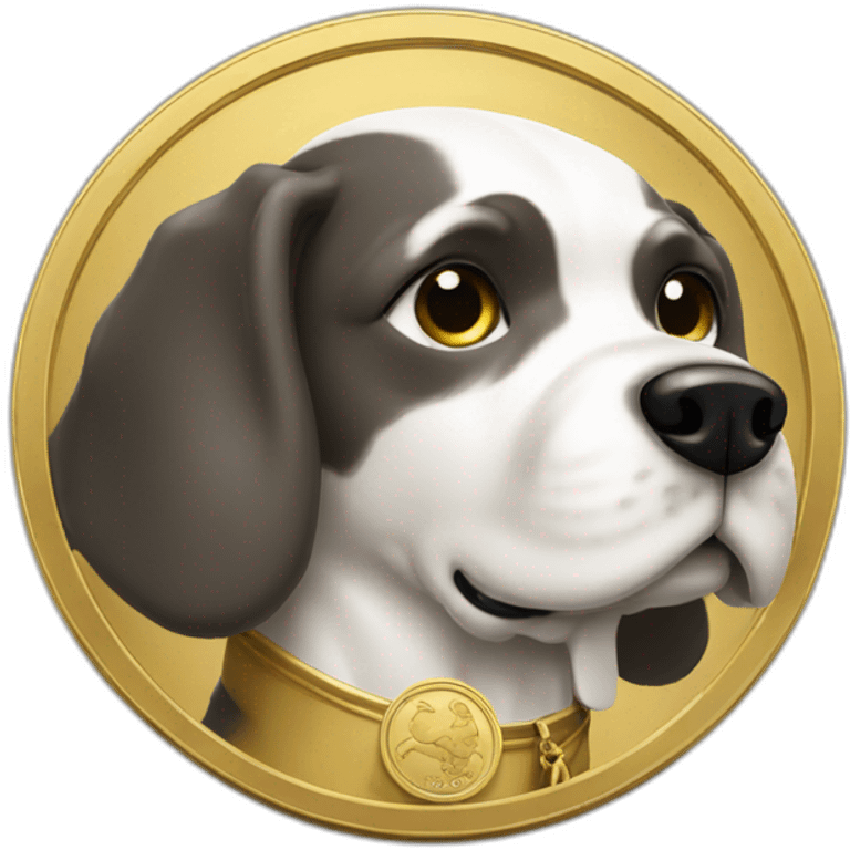 dog gold coin  emoji