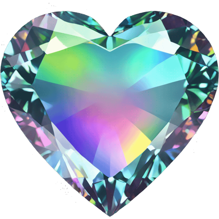 Heart shaped 56-carat rainbow diamond emoji