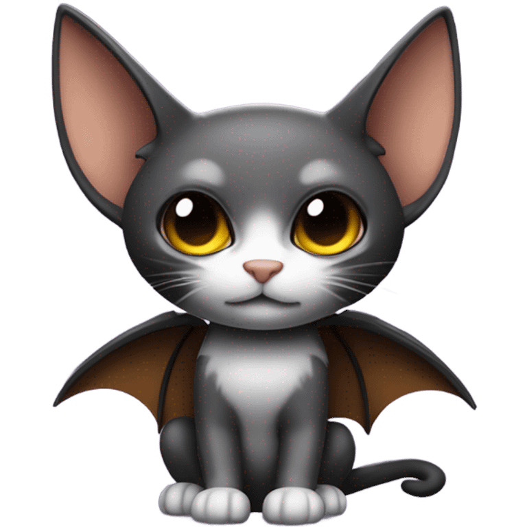 a cat with bat wings  emoji