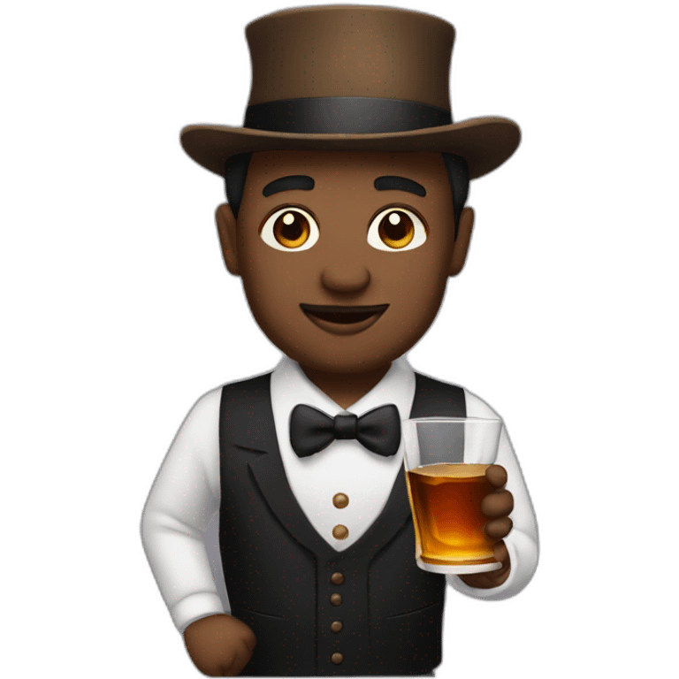 Gentleman with whiskey  emoji