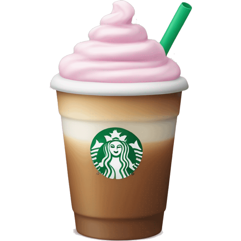 starbucks cup pink drink with cold foam emoji