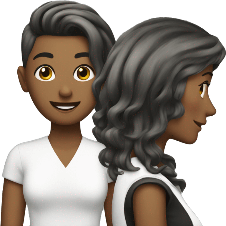 Hairdresser and client  emoji