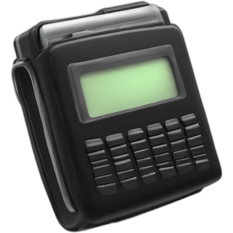 Retro black pager emoji