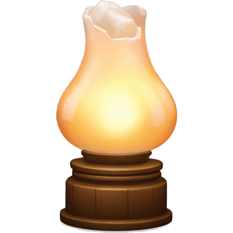 Salt cristal lamp warm emoji