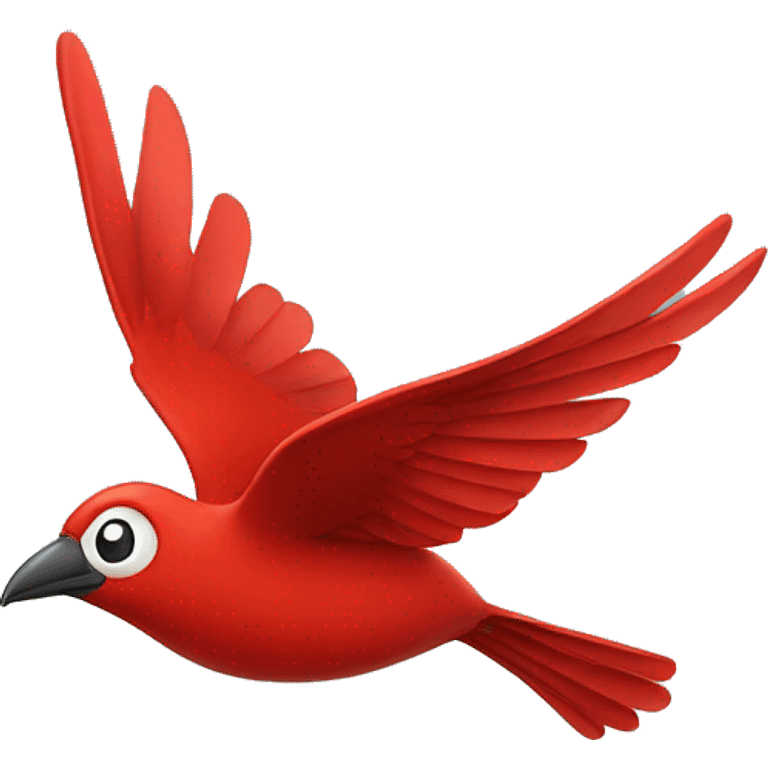 Flying bird with red scarf emoji