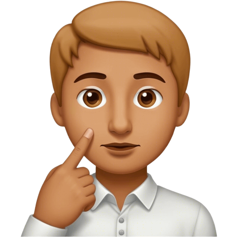 Person with finger on nose emoji