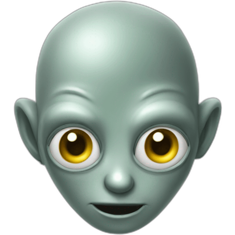 Alien gris con cámara  emoji