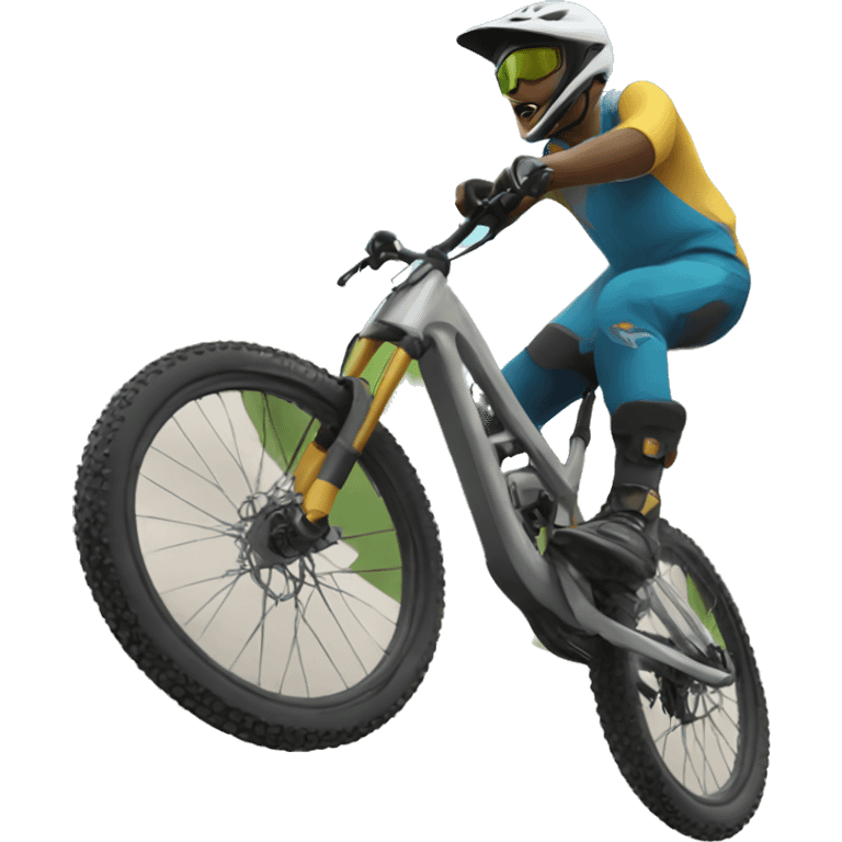 downhill mountain biking emoji