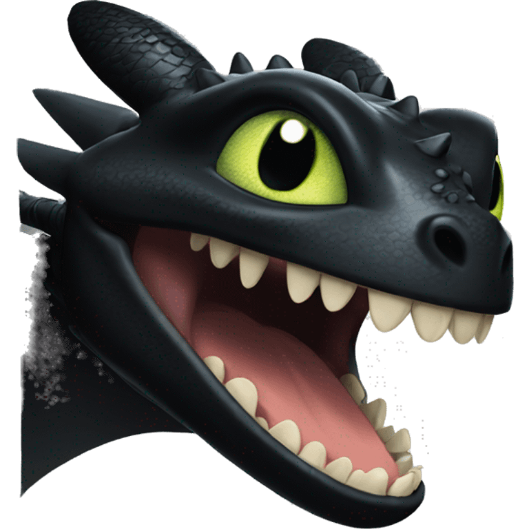 Toothless from how to train your dragon emoji