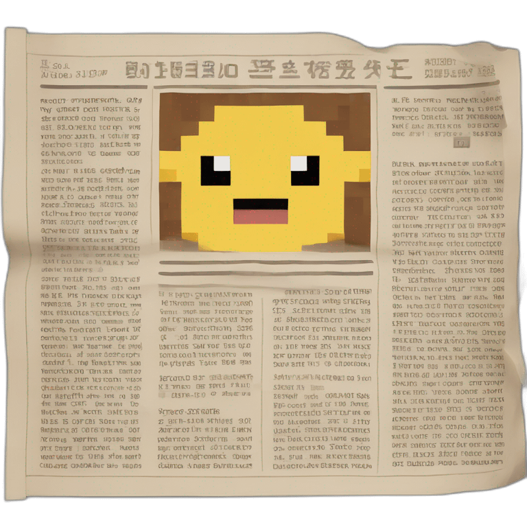 pokemon news newspaper document future minecraft pixel emoji