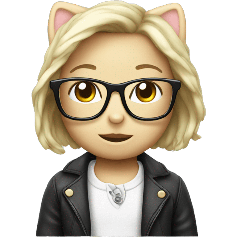 hello kitty with glasses emoji