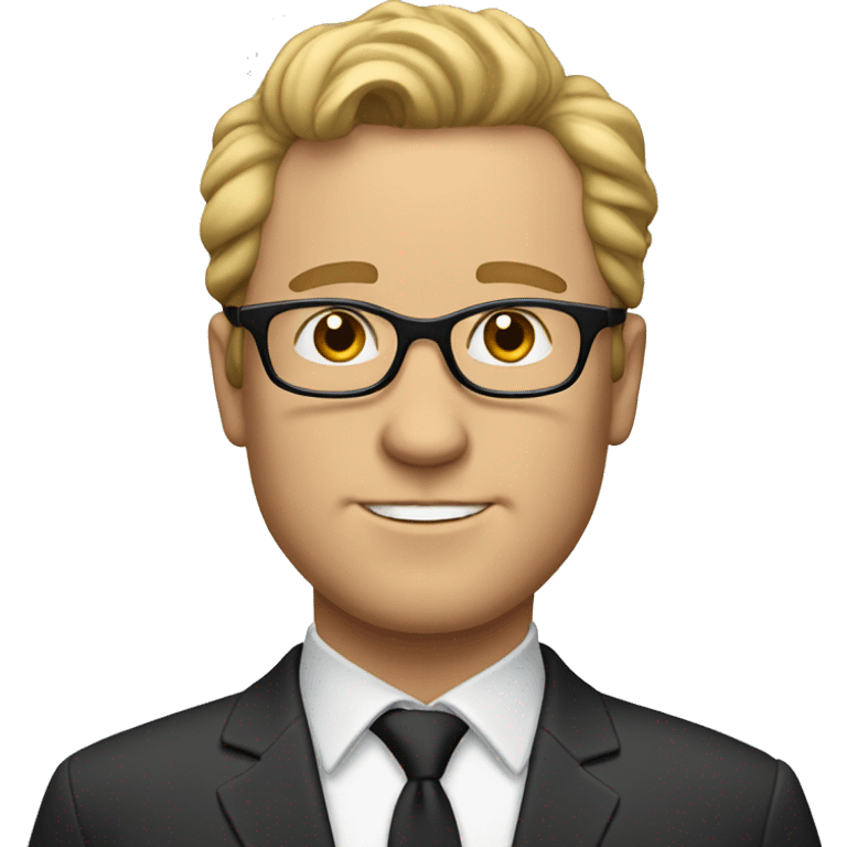 white man with curve hair and glasses emoji