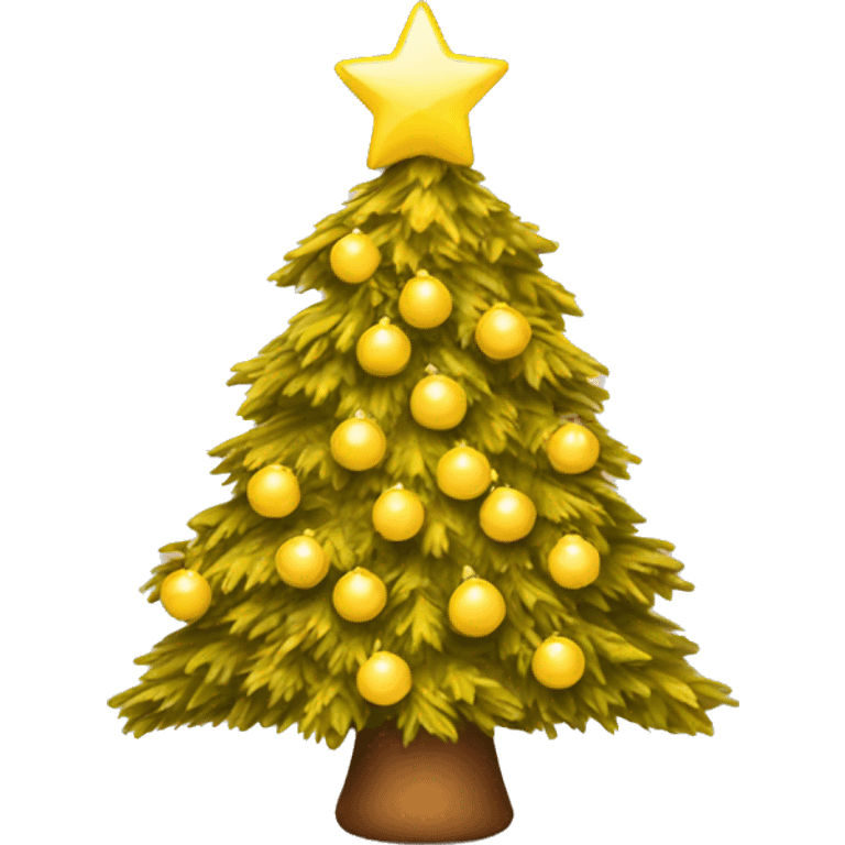 Yellow Christmas tree  emoji