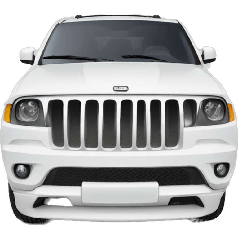 Large 8 seat jeep suv white  emoji