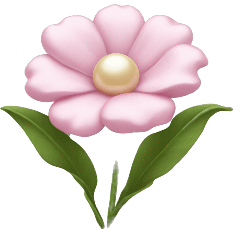 Pearl light pink flower emoji