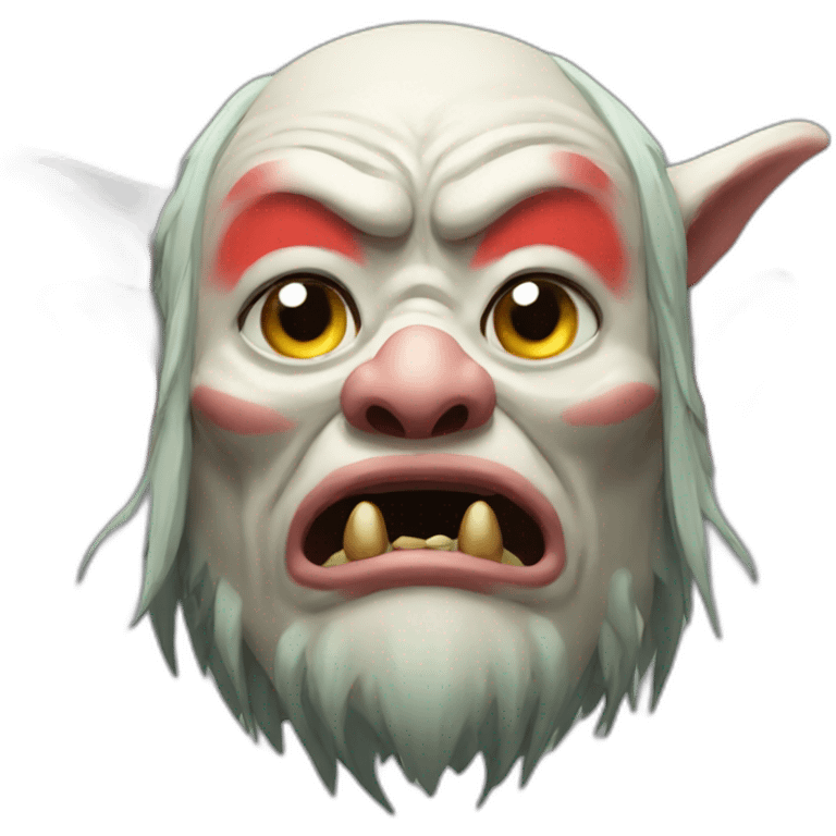 pleading tengu goblin face emoji