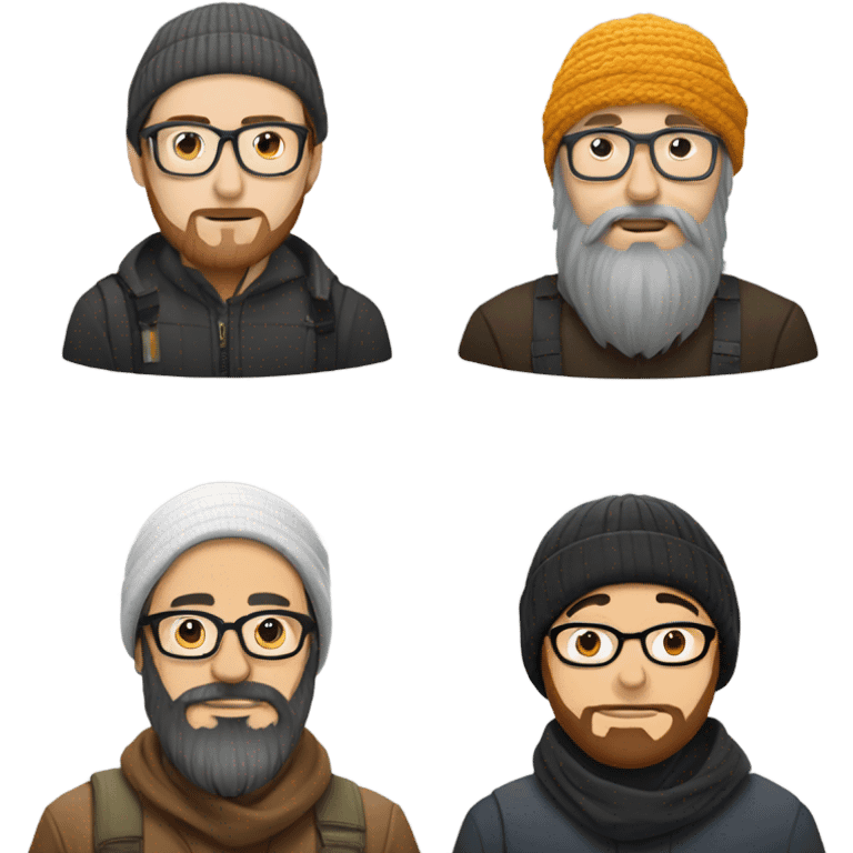 Three editors. One with a turban and beard. One is a white guy with a scraggly small beard. And one East Asian with glasses and beanie.  emoji