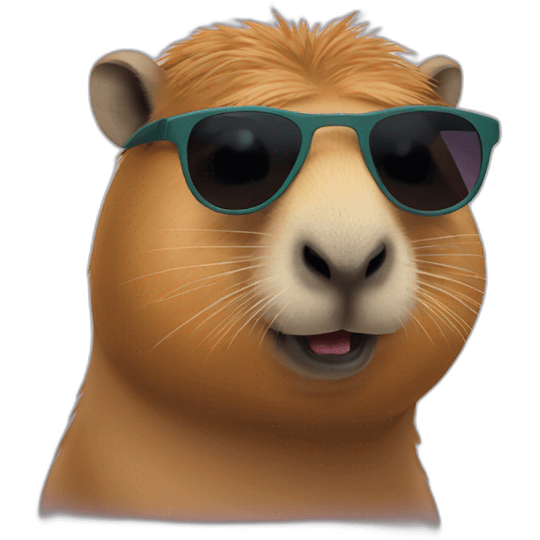 Capybara with sunglasses  emoji