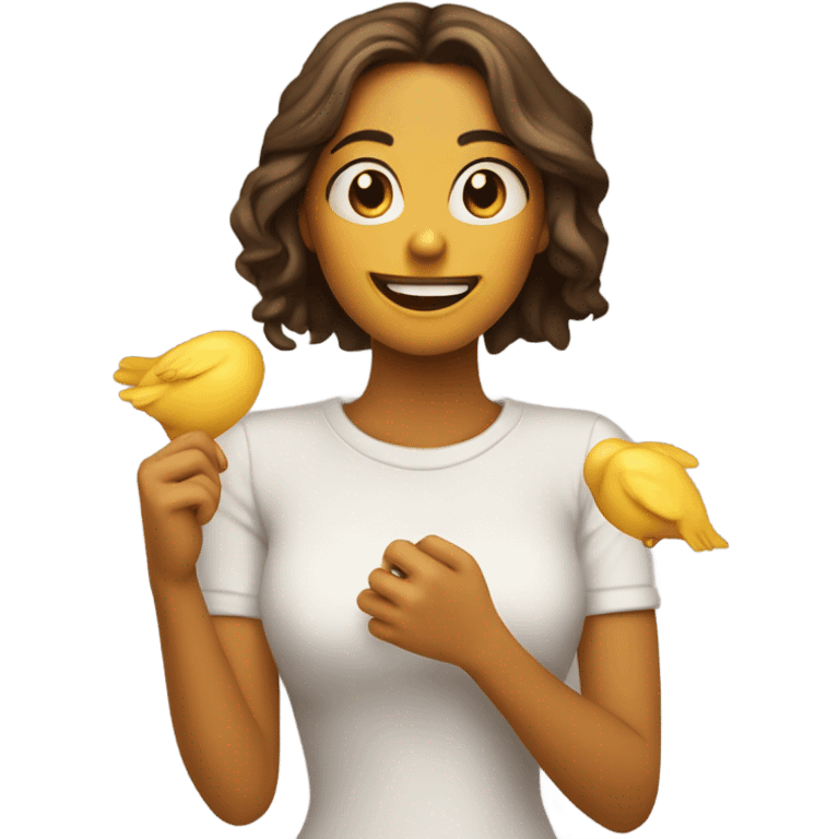 Chica tirando besos  emoji