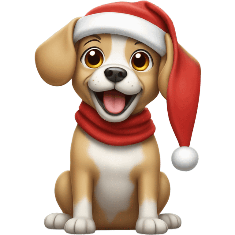 santa dog emoji