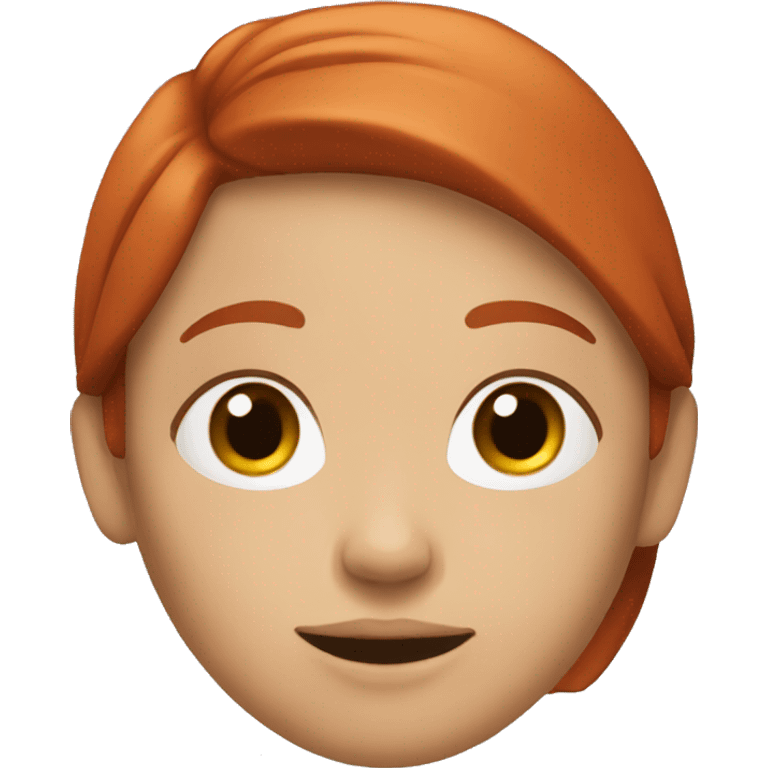 Red hair Girl with a brown and black taksa  emoji