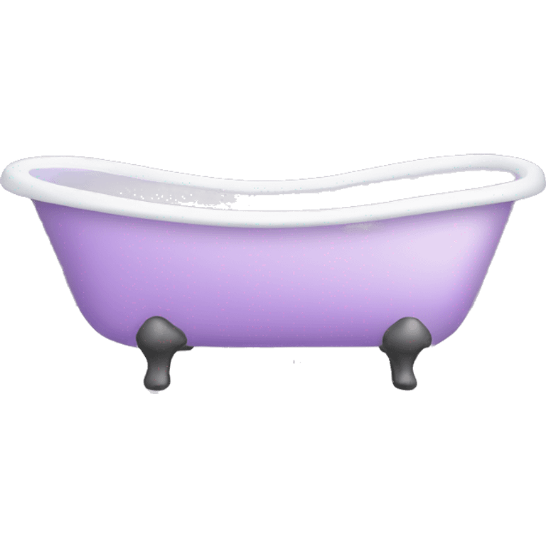 Bathtub with light purple water emoji