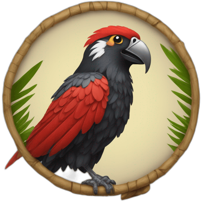 cacique serio indio plumas rojas emoji