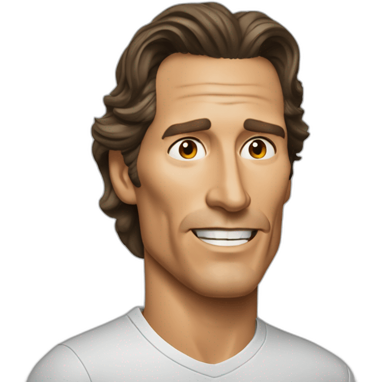 matthew mcconaughey cartoon wearing shirt emoji