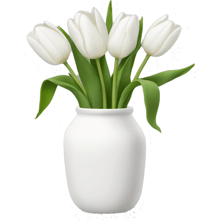 White tulips emoji