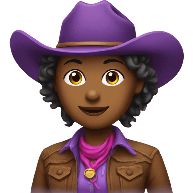 Purple cowgirl emoji