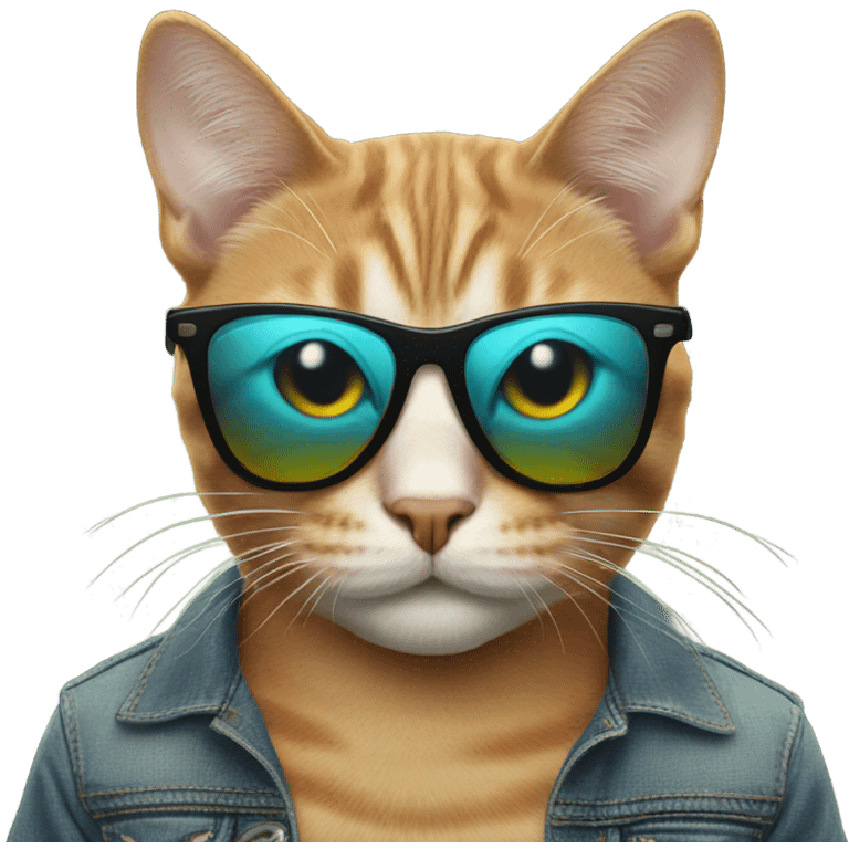 Cat with sunglasses emoji