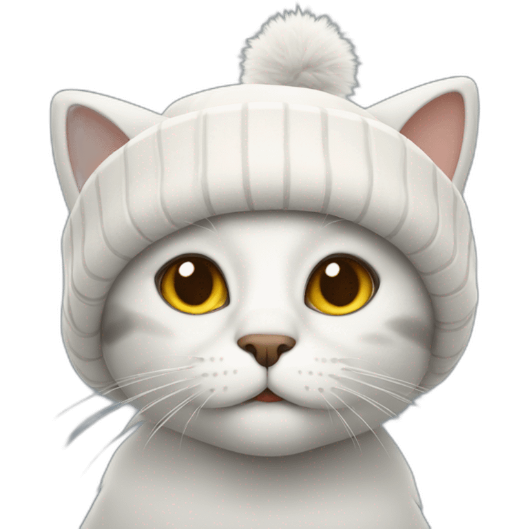  cat in a winter hat emoji