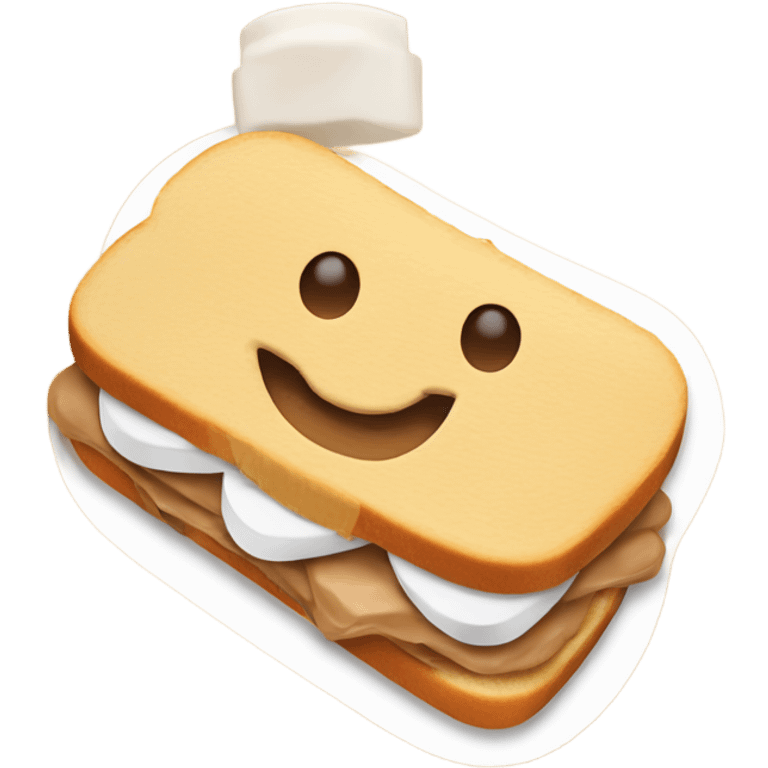 sandwich with peanut butter and marshmallow fluff emoji