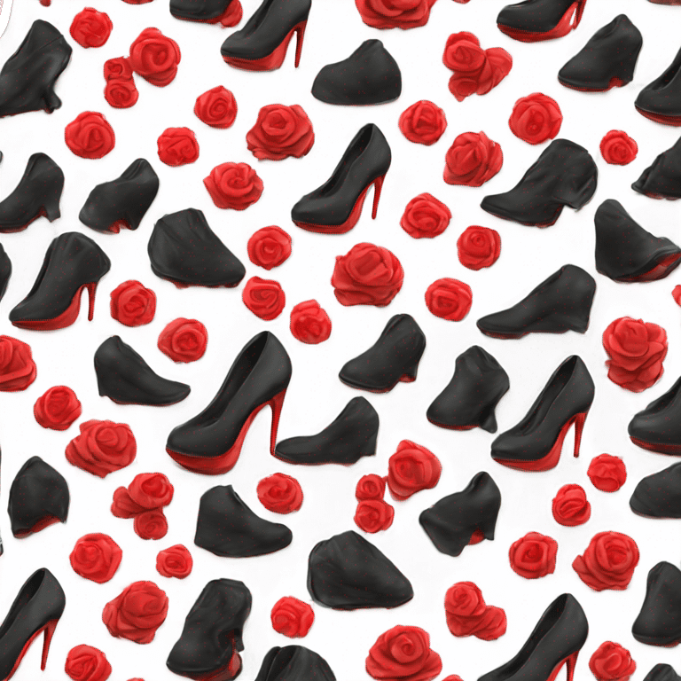 Black heels with red bottom emoji