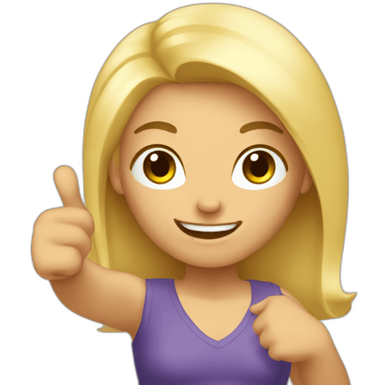 Blond woman thumbs up emoji