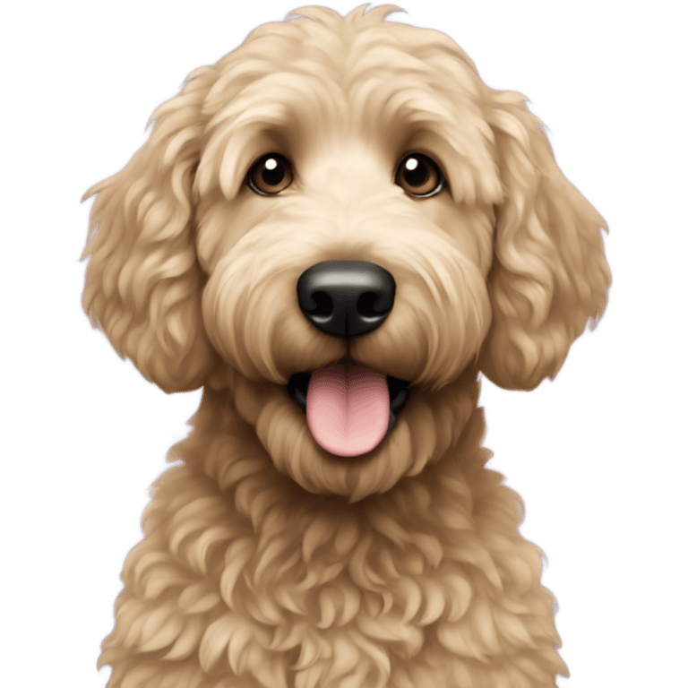 Black golden doodle  emoji