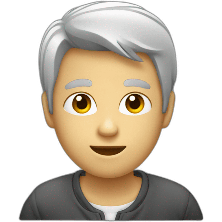 Garçon sur ordinateur emoji