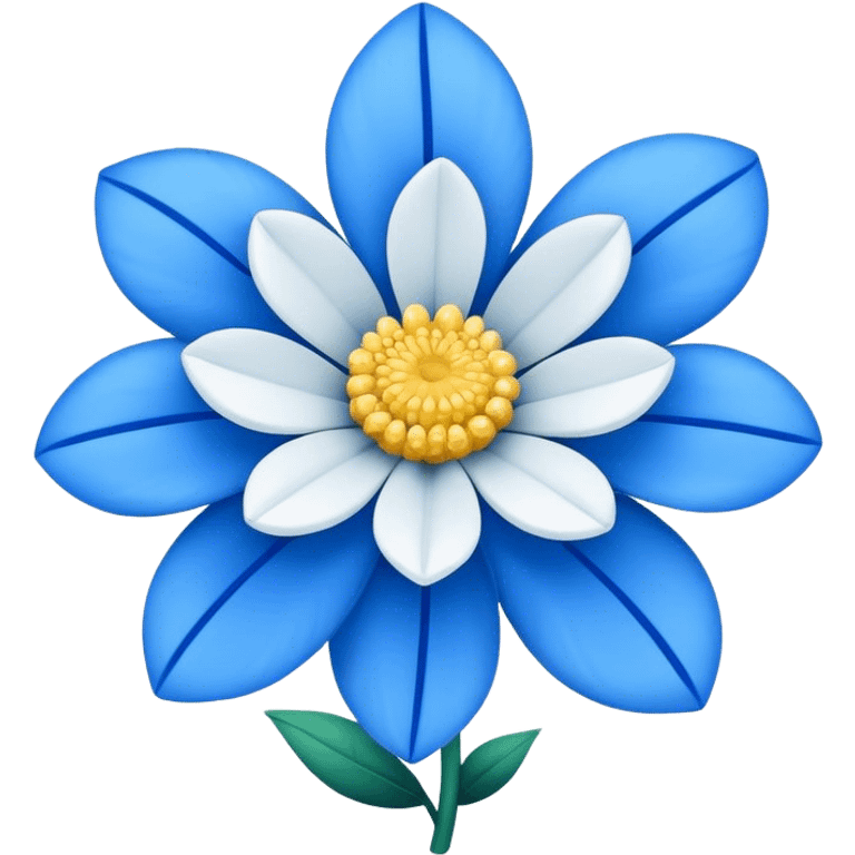 Blue felicia flower emoji