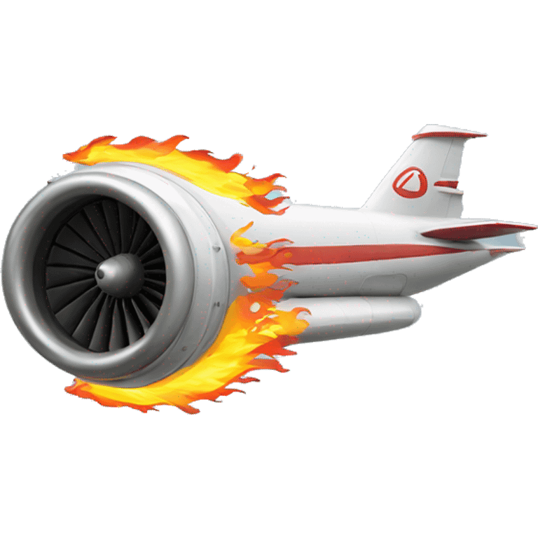 turbofan engine with flames emoji