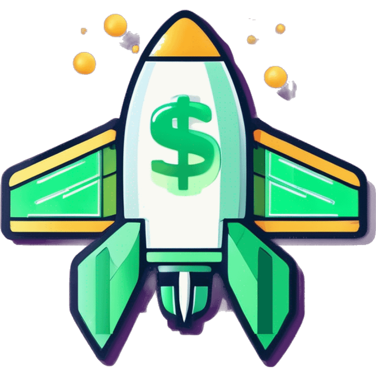 Rocket with dollars emoji