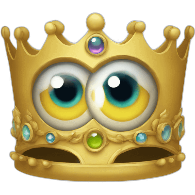 Eyed crown emoji