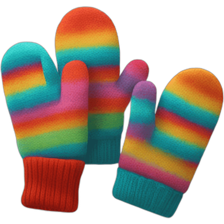 mittens gloves colorful emoji