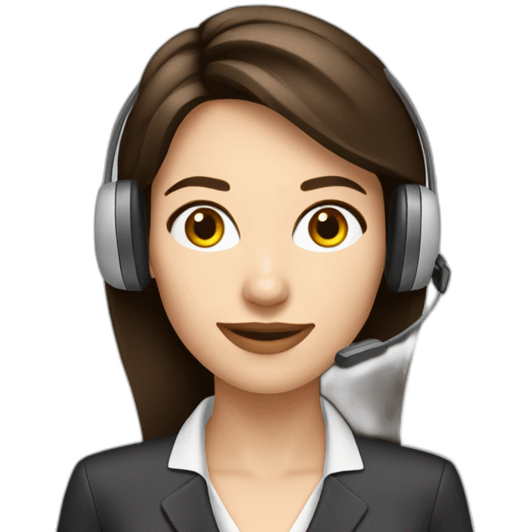 french-brunette-saleswomen-with-headset emoji