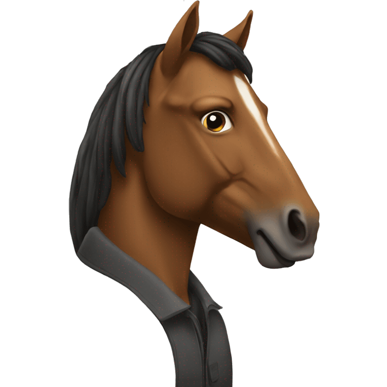 Man with a horse emoji