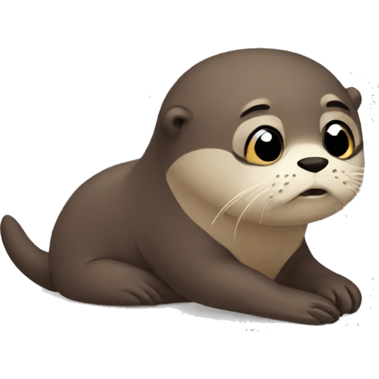 Sad otter emoji