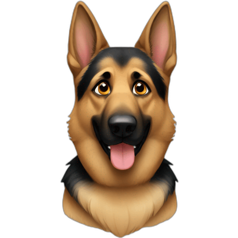 german shepherd funny emoji