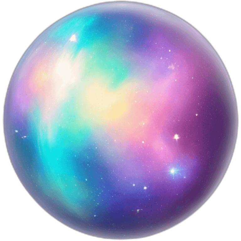 Pastel iridescent Sparkly Nebula galaxy orb emoji